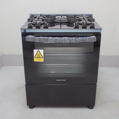 Fogão Brastemp 5 Bocas Preto Com Mesa de Vidro e Turbo Chama - BFS5VCEUS1_WEXCELE_CA6876045 BIVOLT