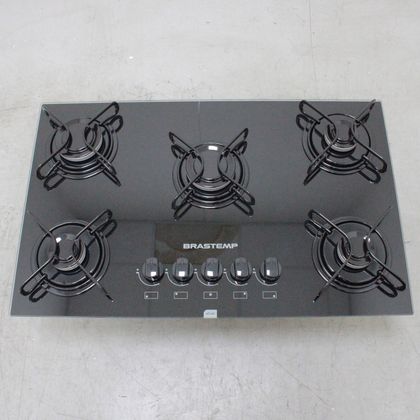 Cooktop 5 bocas Brastemp com grades piatina e acendimento automático - BDD75AEUS2_WOTIMO_CA6025129 BIVOLT
