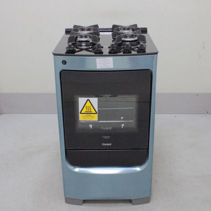 Fogão Consul 4 Bocas Cor Inox com Mesa de Vidro e Grade de Ferro Fundido - CFO4VARUS3_WBOM_CA6015318 BIVOLT
