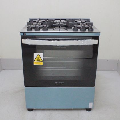 Fogão Brastemp 5 Bocas Cor Inox Com Mesa de Vidro, Turbo Chama e Timer - BFS5XARUS1_WEXCELE_CB6262262 BIVOLT