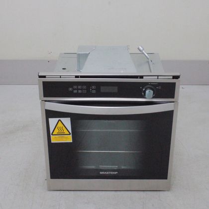 Forno de Embutir a Gás Brastemp 78 Litros Cor Inox com Convecção e Termômetro Meat Control - BOH84ARRS1_WEXCELE_CB6251698 220V