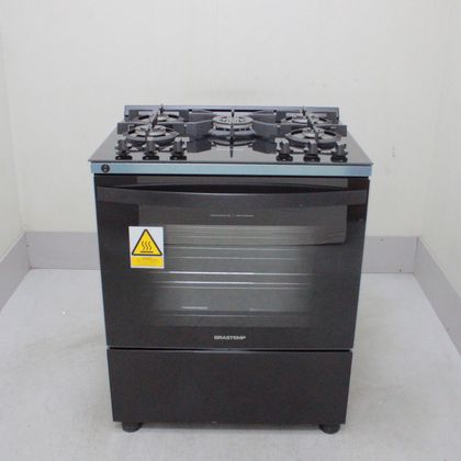 Fogão Brastemp 5 Bocas Preto Com Mesa de Vidro e Turbo Chama - BFS5VCEUS1_WEXCELE_CB6249101 BIVOLT