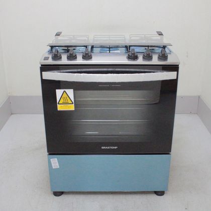 Fogão Brastemp 5 Bocas Cor Inox com Turbo Chama - BFS5GDRNS3_WBOM_CB6248918 110V