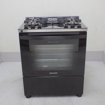 Fogão Brastemp 5 Bocas Preto Com Mesa de Vidro e Turbo Chama - BFS5VCEUS2_WOTIMO_CB6249494 BIVOLT