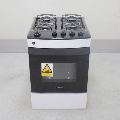 Fogão Consul 4 Bocas Branco com Mesa Esmaltada - CFO4ZABUS1_WEXCELE_CA6054457 BIVOLT