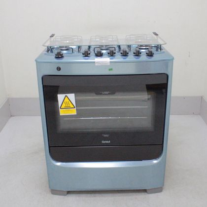 Fogão Consul 6 Bocas Cor Inox com Botões Removíveis e Vidro Interno Vedado - CFS6NARUS1_WEXCELE_CB6077344 BIVOLT