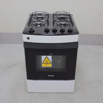 Fogão Consul 4 Bocas Branco com Mesa Esmaltada - CFO4ZABUS2_WOTIMO_CA6048915 BIVOLT