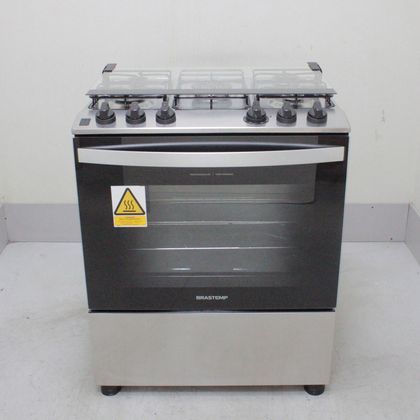 Fogão Brastemp 5 Bocas Cor Inox com Turbo Chama - BFS5GDRRS3_WBOM_CB6295214 220V