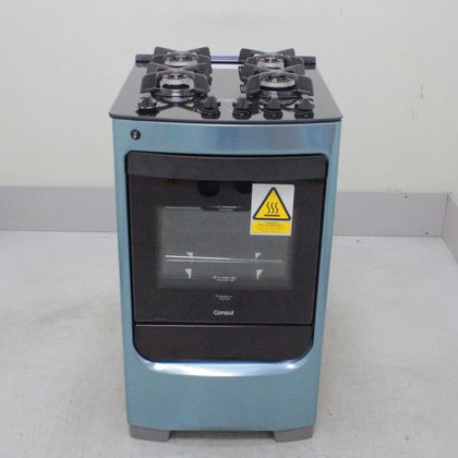 Fogão Consul 4 Bocas Cor Inox com Mesa de Vidro e Grade de Ferro Fundido - CFO4VARUS3_WBOM_CA6061769 BIVOLT