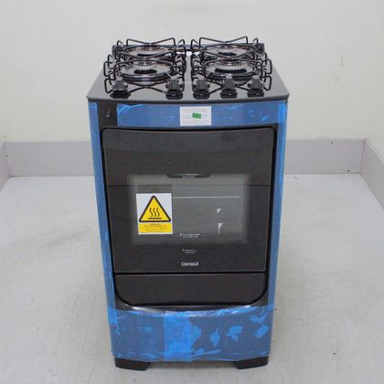 Fogão Consul 4 Bocas Preto com Mesa de Vidro e Grades Individuais Super Estáveis - CFO4VBEUS1_WEXCELE_CB6102294 BIVOLT