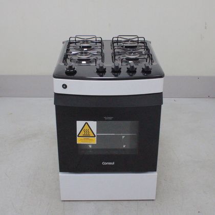 Fogão Consul 4 Bocas Branco com Mesa Esmaltada - CFO4ZABUS1_WEXCELE_CA6060321 BIVOLT
