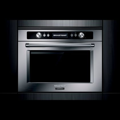 Micro-ondas de embutir Brastemp Gourmand 40 litros inox com Sistema 3D e Sensor Cooking - BMO45AR 220V