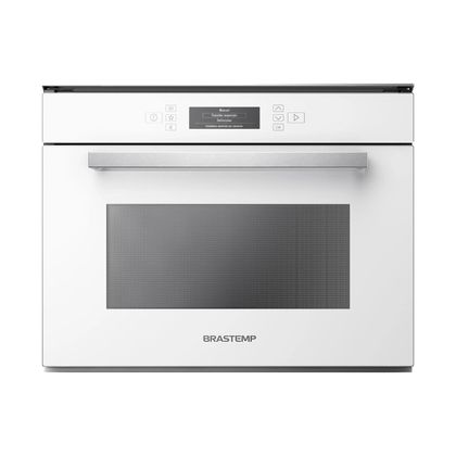 Micro-ondas Brastemp Vitreous de embutir 40 Litros Branco com grill - GMT40AB 220V