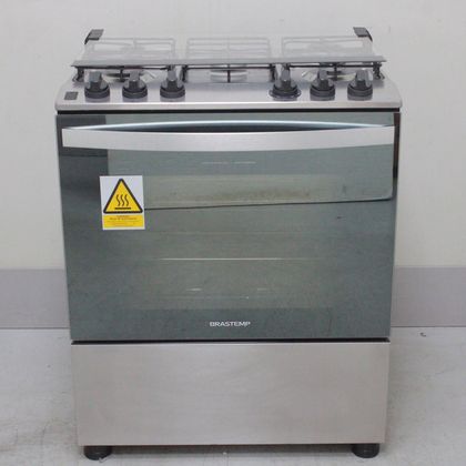 Fogão Brastemp 5 Bocas Cor Inox com Botões Removíveis e Exclusivo Aro Protetor - BFS5NCRUS3_WBOM_CC6389613 BIVOLT