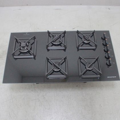 Cooktop Brastemp 5 Bocas a Gás, Grades de Ferro Fundido e Super Chama Lateral - BDS85AEUS1_WEXCELE_CC6234031 BIVOLT