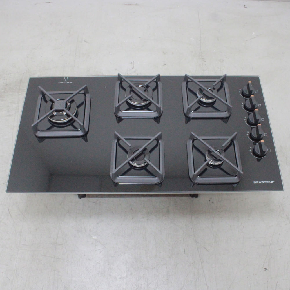 Cooktop Brastemp 5 Bocas A Gás, Grades De Ferro Fundido E Super Chama Lateral - Bds85aeus3_Wbom_Cc6219557 Bivolt