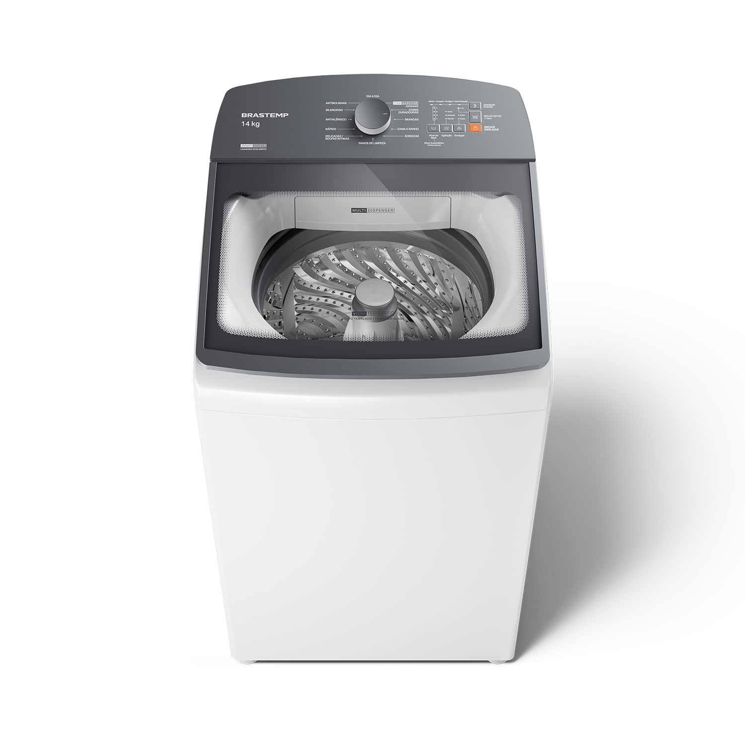 Máquina De Lavar 14Kg Brastemp Branca Com Smart Sensor E Design Compacto - Bwf14ab 220V