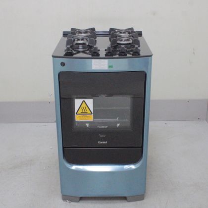 Fogão Consul 4 Bocas Cor Inox com Mesa de Vidro e Grade de Ferro Fundido - CFO4VARUS1_WEXCELE_CC6286855 BIVOLT