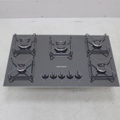 Cooktop 5 Bocas a Gás Brastemp com Grades de ferro Aramado e Chama Simmer - BDD75BEUS2_WOTIMO_CC6525487 BIVOLT