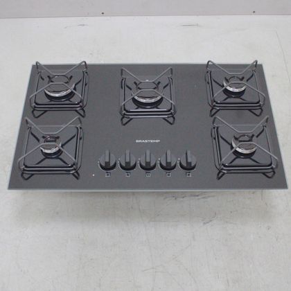 Cooktop 5 Bocas a Gás Brastemp com Grades de ferro Aramado e Chama Simmer - BDD75BEUS2_WOTIMO_CC6525488 BIVOLT