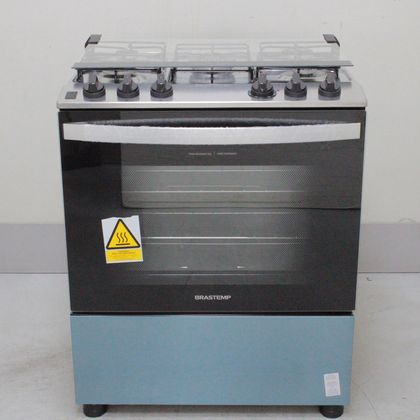 Fogão Brastemp 5 Bocas Cor Inox com Turbo Chama - BFS5GDRNS2_WOTIMO_CB6353698 110V