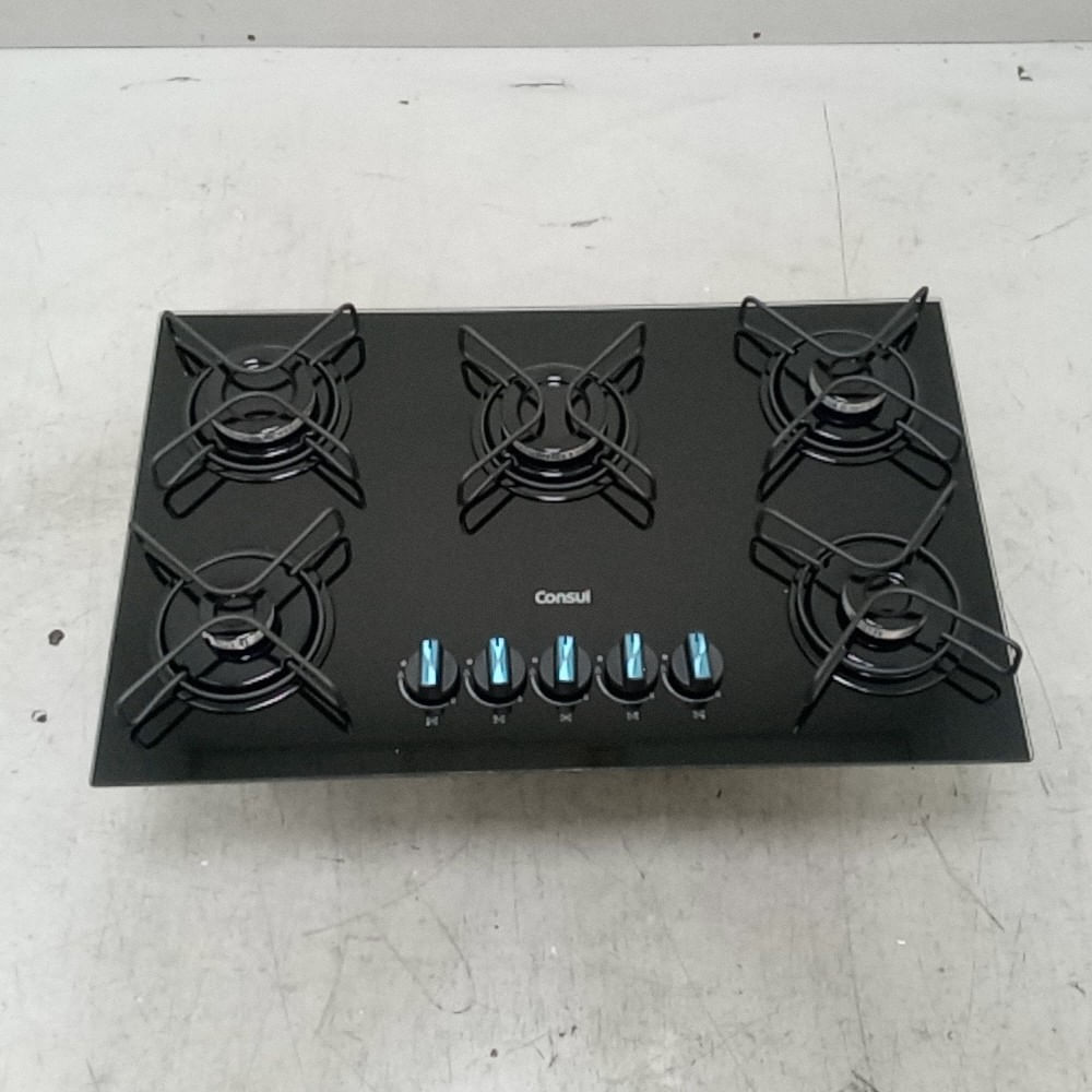 Cooktop 5 Bocas A Gás Consul Com Grades Estáveis E Mesa De Vidro - Cd075beus1_Wexcele_Cd6578712 Bivolt