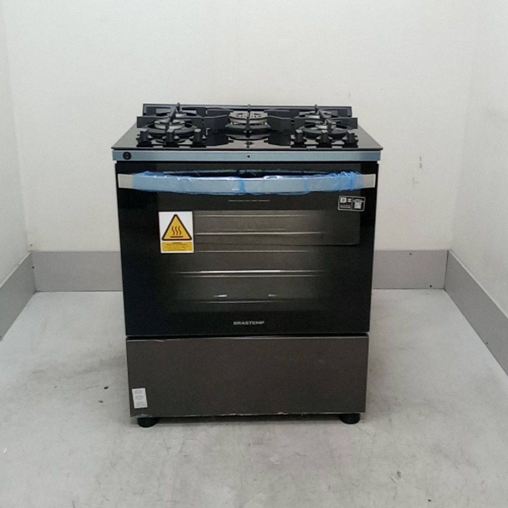 Fogão Brastemp 5 Bocas Com Mesa De Vidro Eclipse Collection, Função Air Fryer E Turbo Chama - Bfs5laprs2_Wotimo_Cd6560103 220V