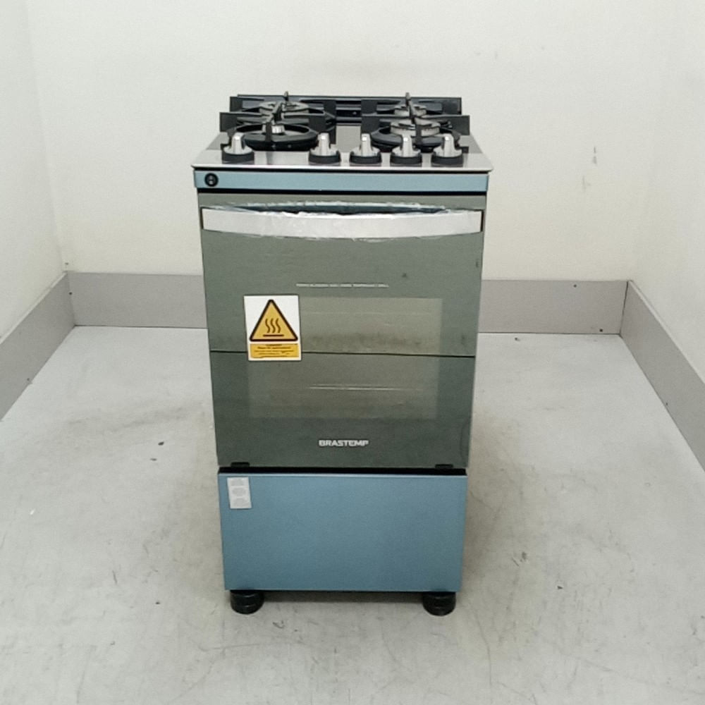 Fogão Brastemp 4 Bocas Inox Com Mesa De Vidro, Dupla Chama E Grill Elétrico - Bfo4vbrrs3_Wbom_Cd6564429 220V
