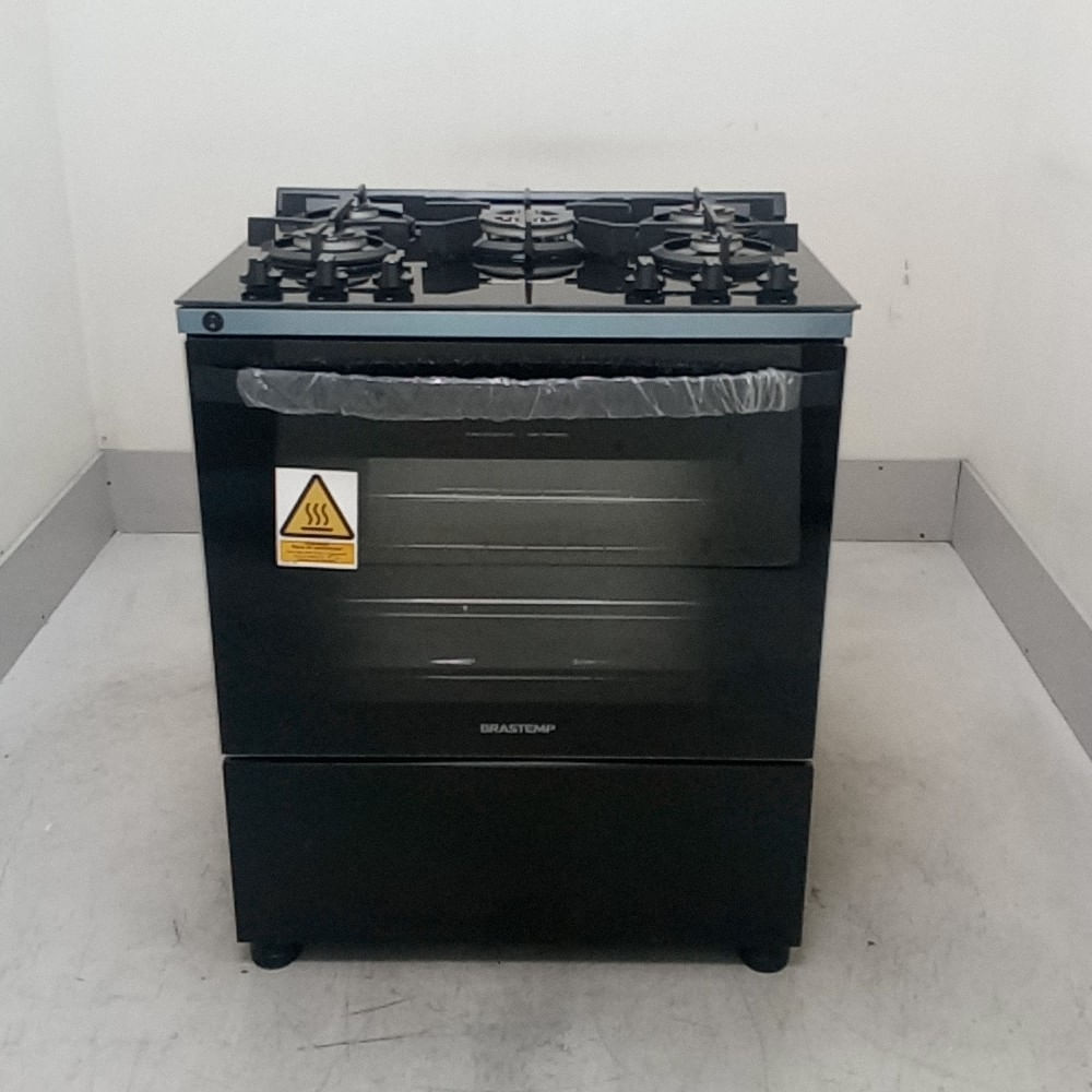 Fogão Brastemp 5 Bocas Preto Com Mesa De Vidro E Turbo Chama - Bfs5vceus2_Wotimo_Cd6593764 Bivolt