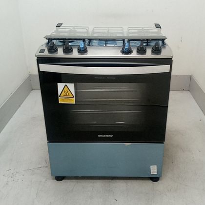 Fogão Brastemp 5 Bocas Cor Inox com Turbo Chama - BFS5GDRRS2_WOTIMO_CD6583957 220V