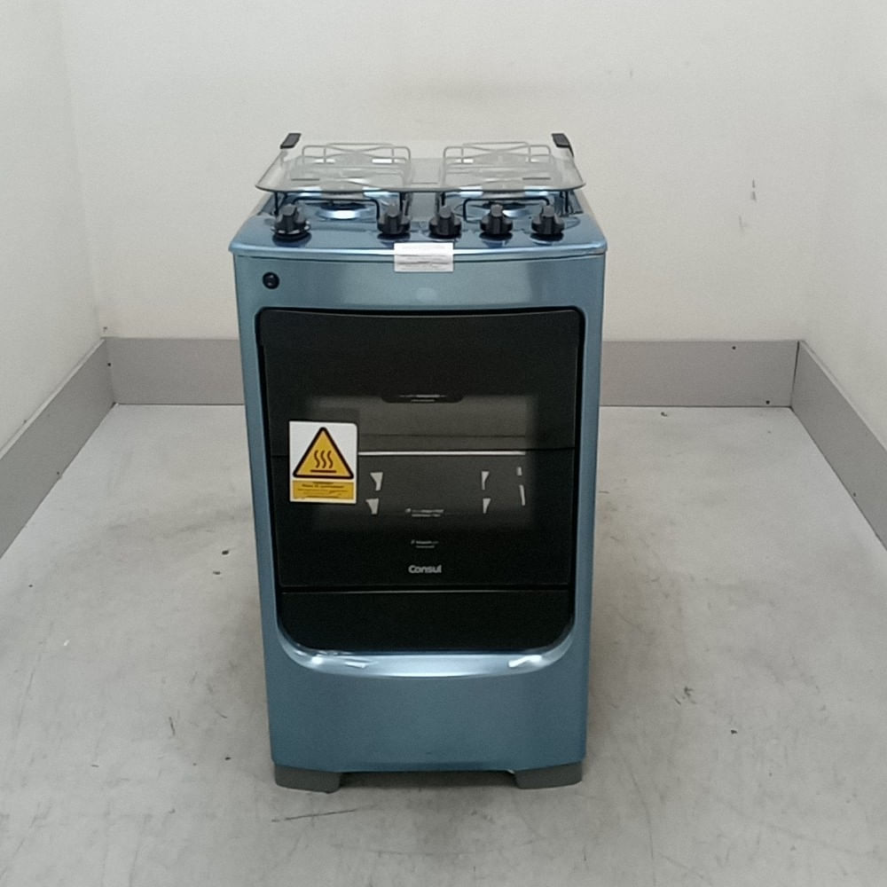 Fogão Consul 4 Bocas Inox Com Acendimento Automático - Cfo4narus3_Wbom_Cd6458133 Bivolt