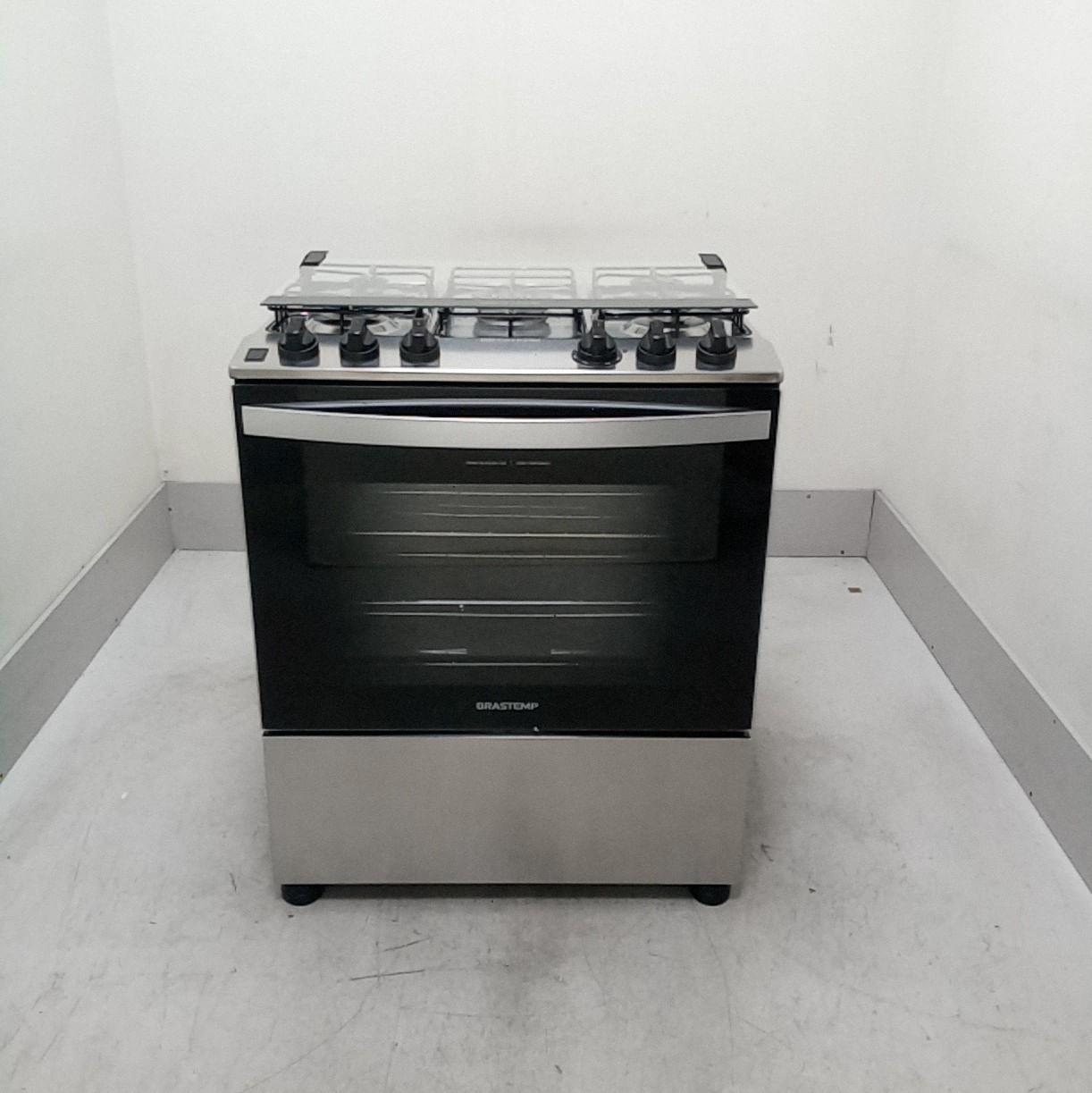 Fogão Brastemp 5 Bocas Cor Inox Com Turbo Chama - Bfs5gdrns3_Wbom_Cd6596046 110V