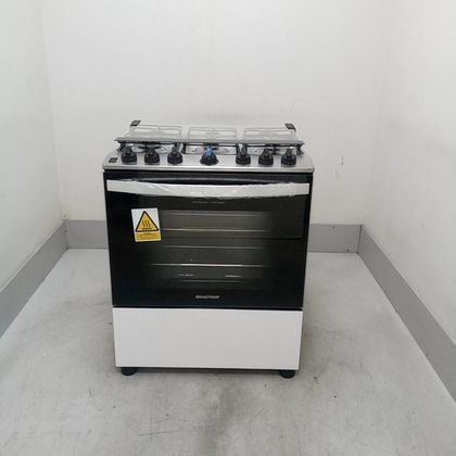 Fogão Brastemp 6 Bocas Branco com Botões Removíveis e Exclusivo Aro Protetor - BFS6NCBUS2_WOTIMO_CE6608113 BIVOLT