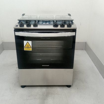 Fogão Brastemp 5 Bocas Cor Inox com Turbo Chama - BFS5GDRNS2_WOTIMO_CE6602503 110V