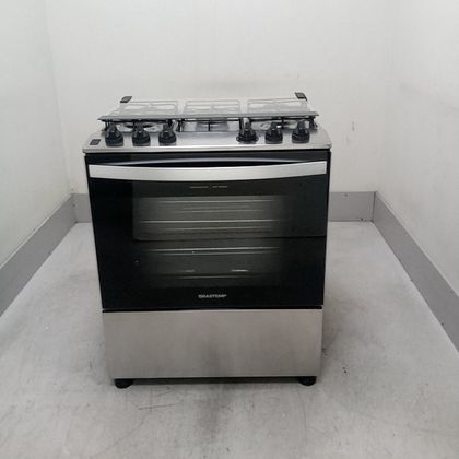Fogão Brastemp 5 Bocas Cor Inox com Turbo Chama - BFS5GDRNS3_WBOM_CE6604837 110V