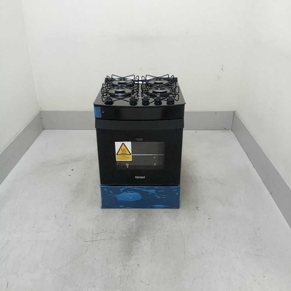 Fogão 4 Bocas Preto Consul Com Mesa De Vidro - Cfo4vceus2_Wotimo_Ce6487487 Bivolt
