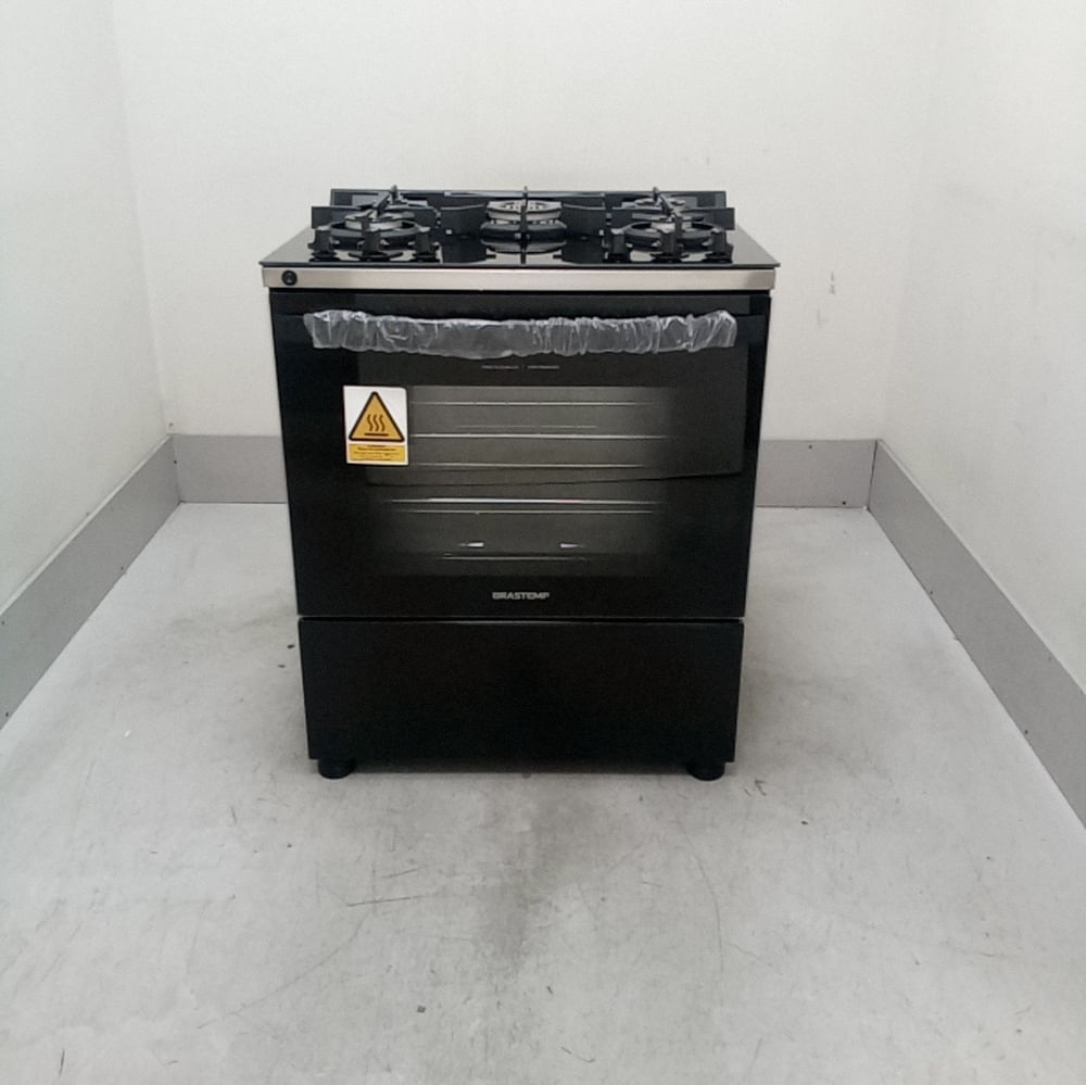 Fogão Brastemp 5 Bocas Preto Com Mesa De Vidro E Turbo Chama - Bfs5vceus2_Wotimo_Ce6603290 Bivolt