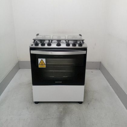 Fogão Brastemp 6 Bocas Branco com Botões Removíveis e Exclusivo Aro Protetor - BFS6NCBUS2_WOTIMO_CE6608121 BIVOLT