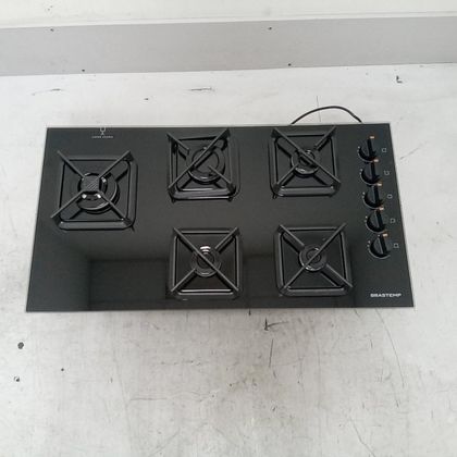 Cooktop Brastemp 5 Bocas a Gás, Grades de Ferro Fundido e Super Chama Lateral - BDS85AEUS3_WBOM_CE6477491 BIVOLT