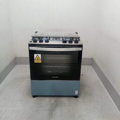 Fogão Brastemp 5 Bocas Cor Inox com Turbo Chama - BFS5GDRRS2_WOTIMO_CE6608112 220V