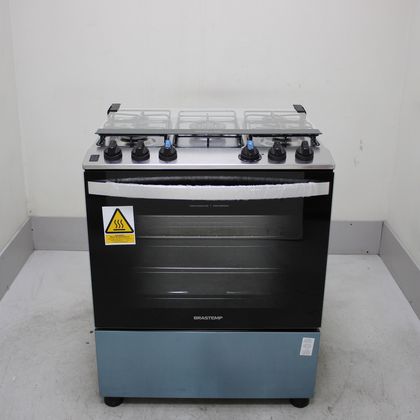 Fogão Brastemp 5 Bocas Cor Inox com Turbo Chama - BFS5GDRRS3_WBOM_CE6614294 220V