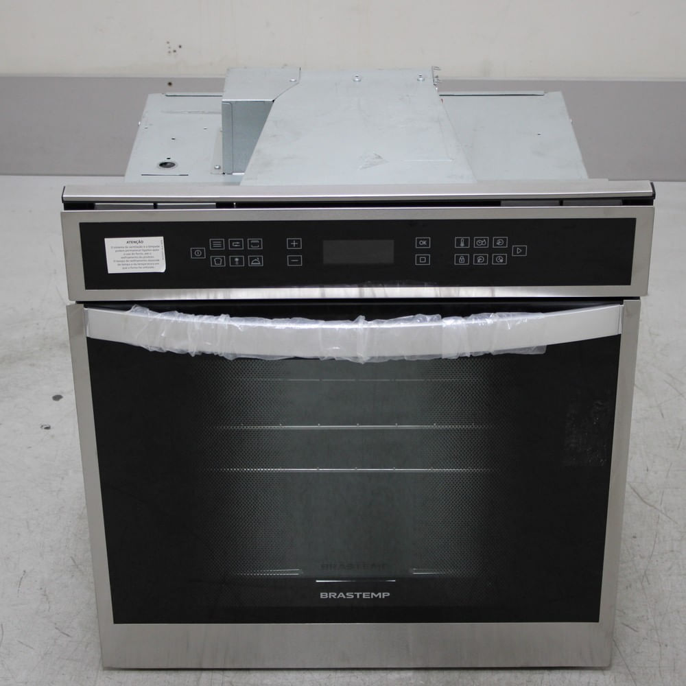 Forno de Embutir Elétrico Brastemp 84 Litros Cor Inox com Convecção e Termômetro Meat Control - BOT84ARBS3_WBOM_CE6615369