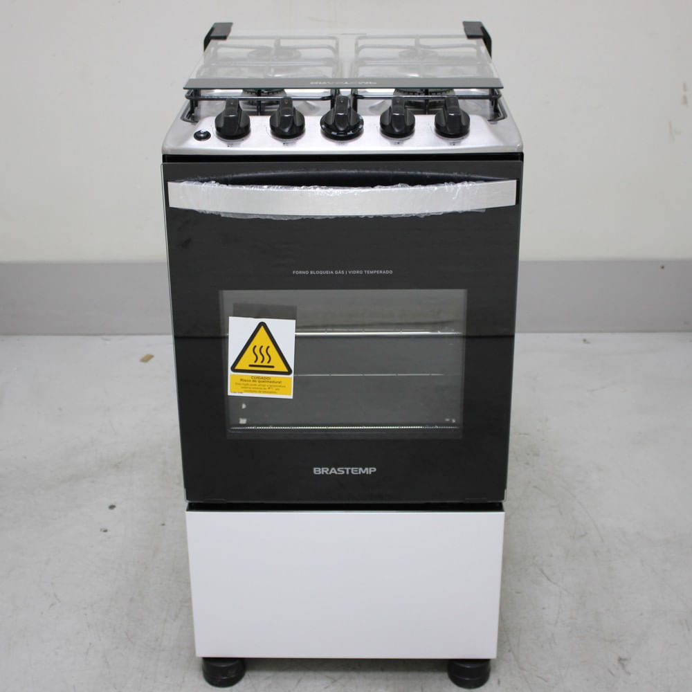 Fogão Brastemp 4 Bocas Branco Com Duas Prateleiras Com Alturas Ajustáveis - Bfo4nbbus2_Wotimo_Ce6630930 Bivolt