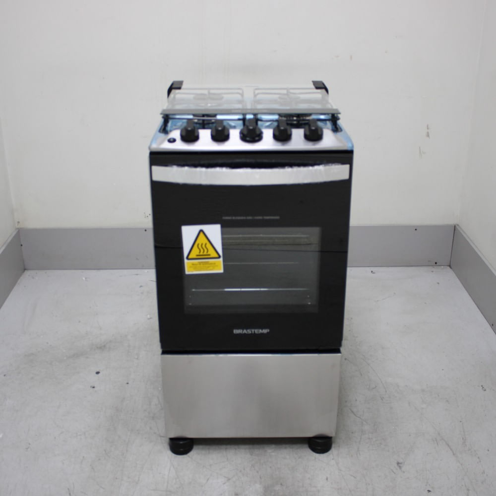 Fogão Brastemp 4 Bocas Inox Com Duas Prateleiras Com Alturas Ajustáveis - Bfo4nbrus1_Wexcele_Ce6623947 Bivolt
