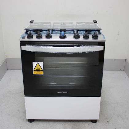Fogão Brastemp 6 Bocas Branco com Botões Removíveis e Exclusivo Aro Protetor - BFS6NCBUS2_WOTIMO_CE6630497 BIVOLT