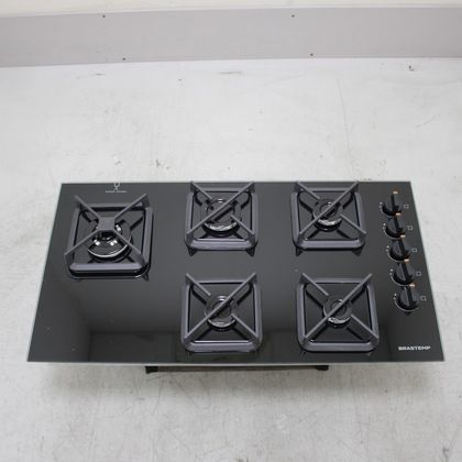 Cooktop Brastemp 5 Bocas a Gás, Grades de Ferro Fundido e Super Chama Lateral - BDS85AEUS3_WBOM_CE6524958 BIVOLT