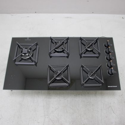 Cooktop Brastemp 5 Bocas a Gás, Grades de Ferro Fundido e Super Chama Lateral - BDS85AEUS3_WBOM_CE6558903 BIVOLT