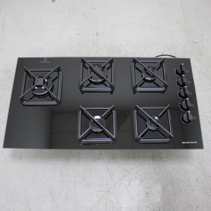 Cooktop Brastemp 5 Bocas a Gás, Grades de Ferro Fundido e Super Chama Lateral - BDS85AEUS1_WEXCELE_CE6553637 BIVOLT