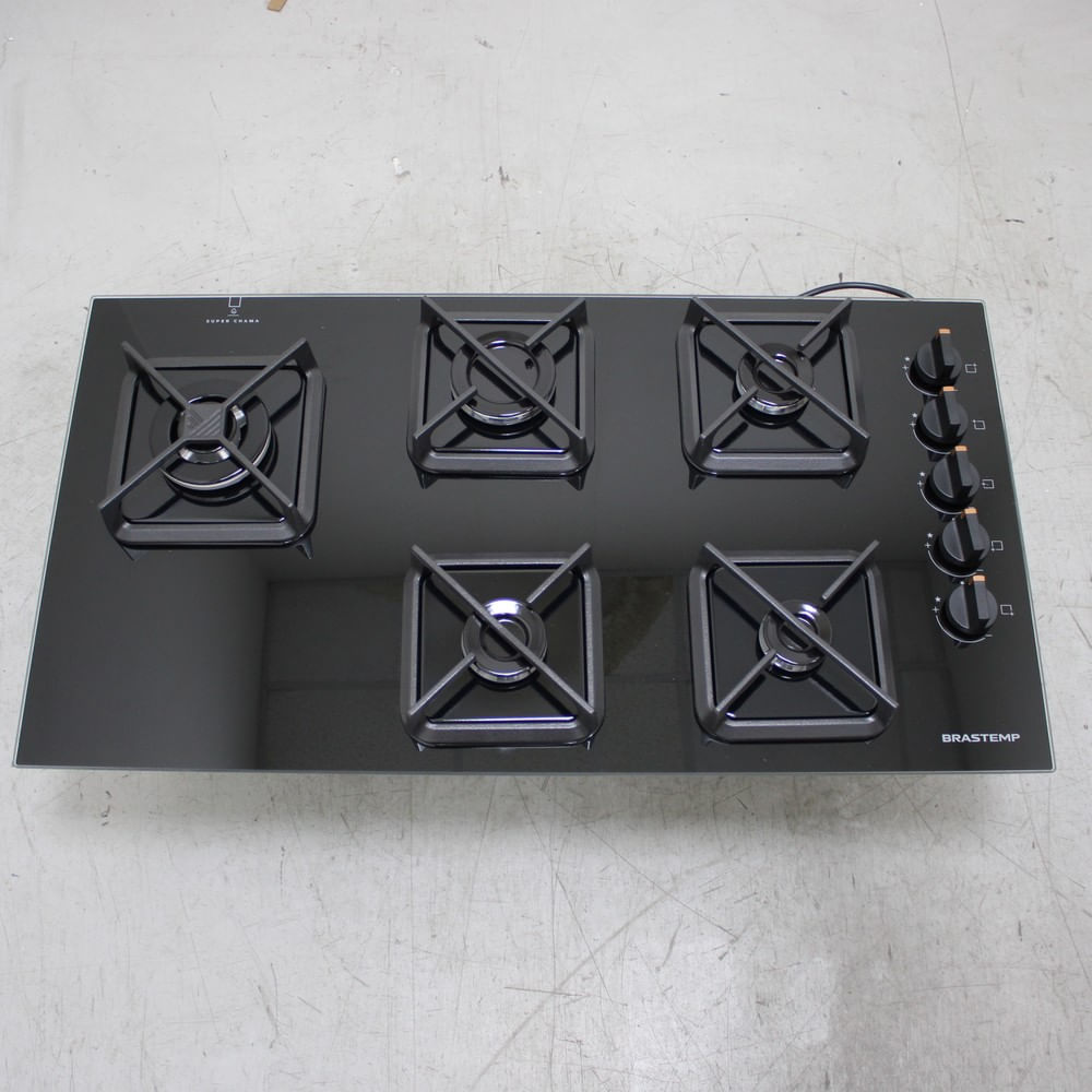 Cooktop Brastemp 5 Bocas A Gás, Grades De Ferro Fundido E Super Chama Lateral - Bds85aeus1_Wexcele_Ce6553637 Bivolt