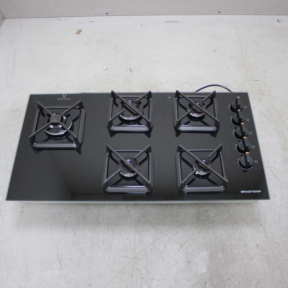 Cooktop Brastemp 5 Bocas A Gás, Grades De Ferro Fundido E Super Chama Lateral - Bds85aeus1_Wexcele_Ce6553635 Bivolt